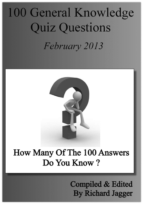Product picture 100 General Knowledge Quiz Questions February 2013