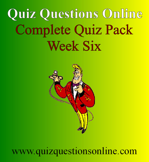 Product picture Quiz Questions Online Week Six Quiz