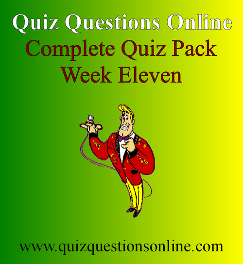 Product picture Quiz Questions Online Week Eleven Quiz