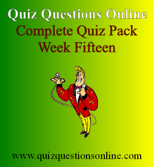 Product picture Quiz Questions Online Week Fifteen Quiz