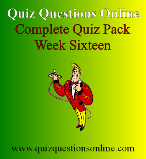 Product picture Quiz Questions Online Week Sixteen Quiz