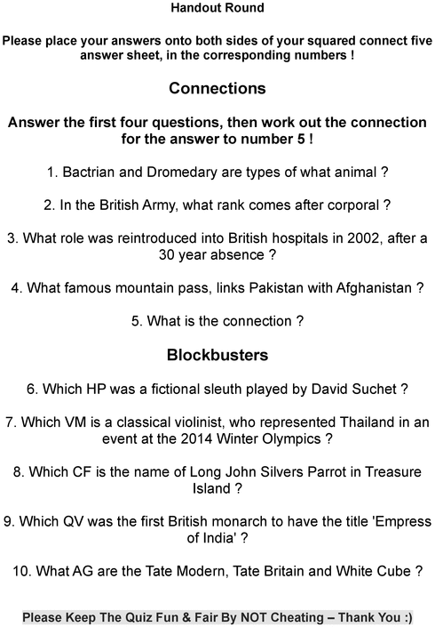 Product picture General Knowledge Quiz 2015 - Week 4