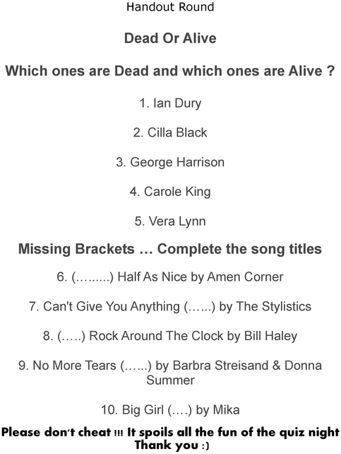 Product picture Music Quiz 2014 - Week 52