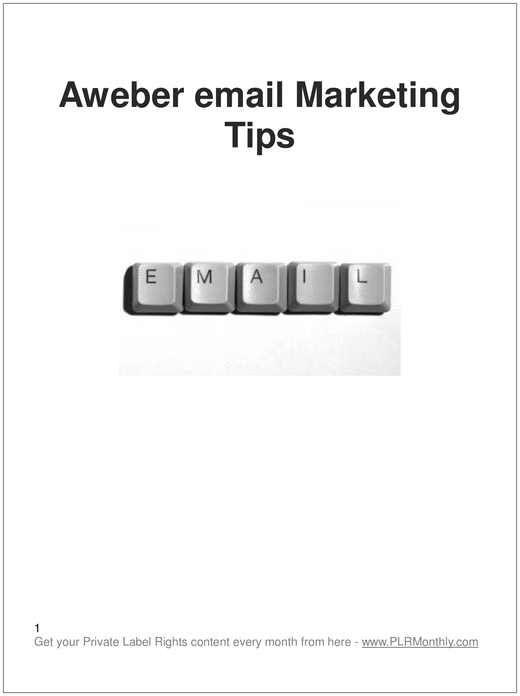 Product picture Aweber Email Marketing Tips