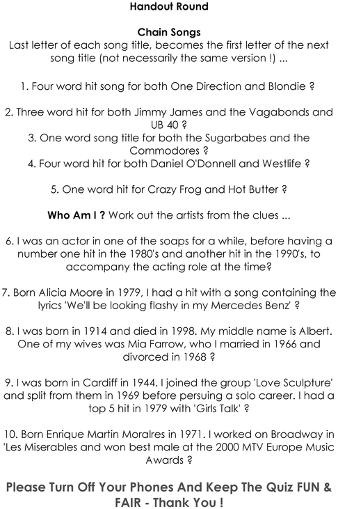 Product picture Music Quiz Week 1