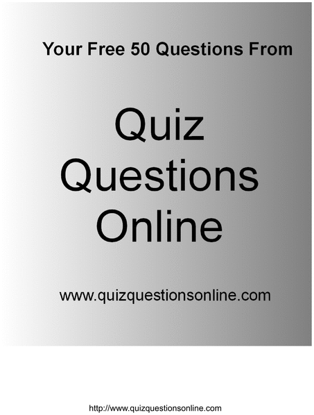 Product picture 50 Quiz Questions And Answers