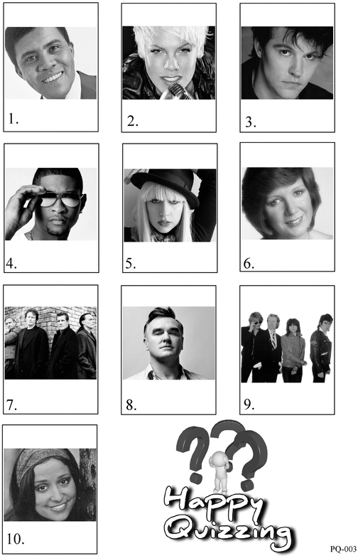 Product picture Pop Music Picture Quiz 003 - PQ-003